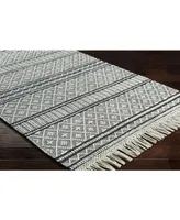 Livabliss Farmhouse Tassels Fts-2300 Charcoal 6' x 9' Area Rug