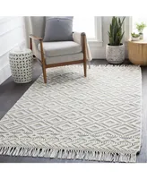 Closeout! Surya Farmhouse Tassels Fts-2303 Gray 8' x 10' Area Rug