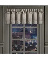 J Queen New York Deco Straight Window Valance - Silver