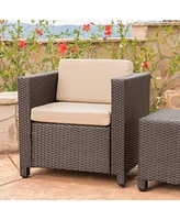 Noble House Puerta Outdoor Club Chair with Cushions