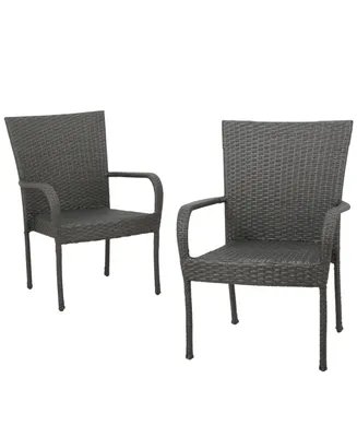 Noble House Malone Outdoor Dining Chairs, Set of 2