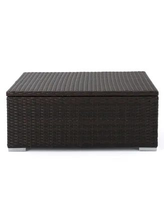 Noble House Faviola Outdoor Storage Coffee Table