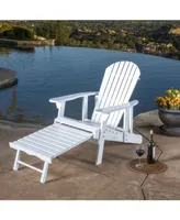 Noble House Hayle Reclining Adirondack Chair with Footrest