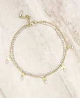 Ettika Giovanna Layered Crystal Women's Anklet