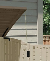 Suncast 34 Cubic Feet Horizontal Compact Storage Shed for Outdoor Spaces, Sand