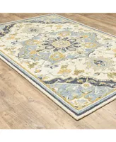 Jhb Design Garden GAR02 Blue 3'6" x 5'6" Area Rug