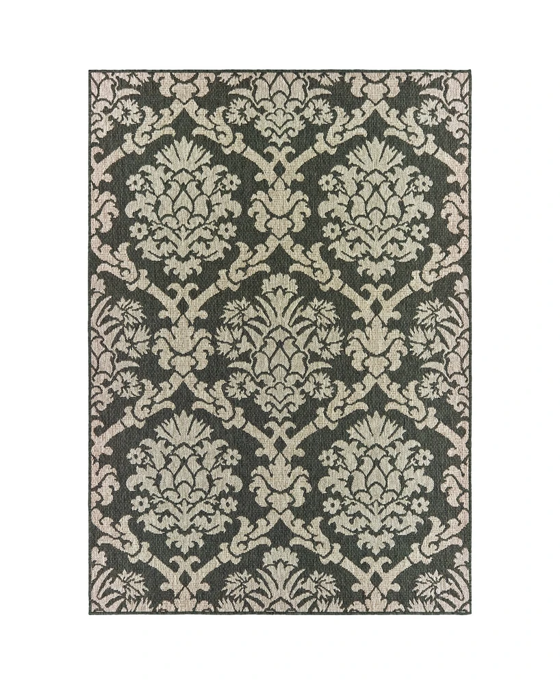 Oriental Weavers Latitude 8020K Gray 7'10" x 10' Outdoor Area Rug