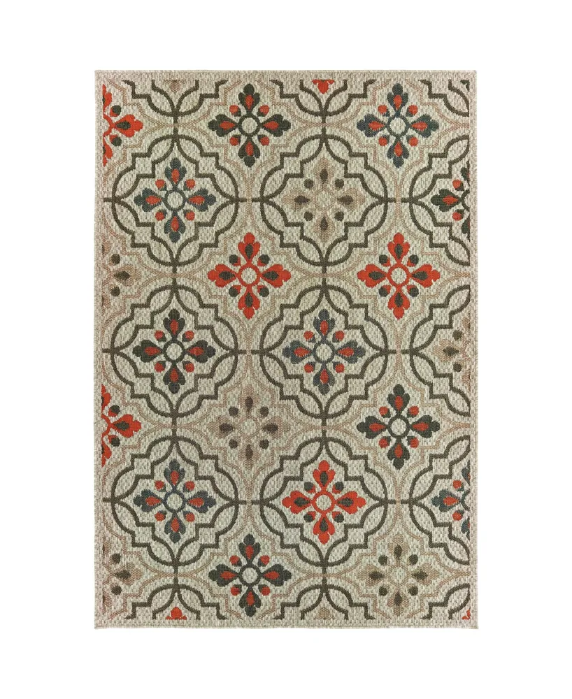 Jhb Design Scope SCO08 Gray 5'3" x 7'3" Outdoor Area Rug