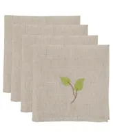 Saro Lifestyle Embroidered Vine Napkin Set of 4