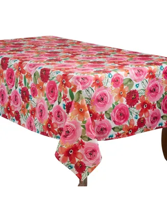 Saro Lifestyle Santa Monica Floral Tablecloth
