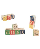 Hey Play Abc And 123 Wooden Blocks - Alphabet Letters And Numbers Learning Block Set