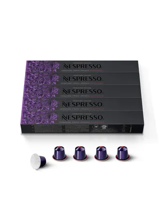 Nespresso Capsules OriginalLine, Ispirazione Firenze Decaffeinato Arpeggio, Dark Roast Espresso Coffee, 50-Count Espresso Pods, Brews 1.35-oz.