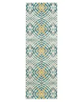 Feizy Keats R3469 Teal 2'7" x 8' Runner Rug