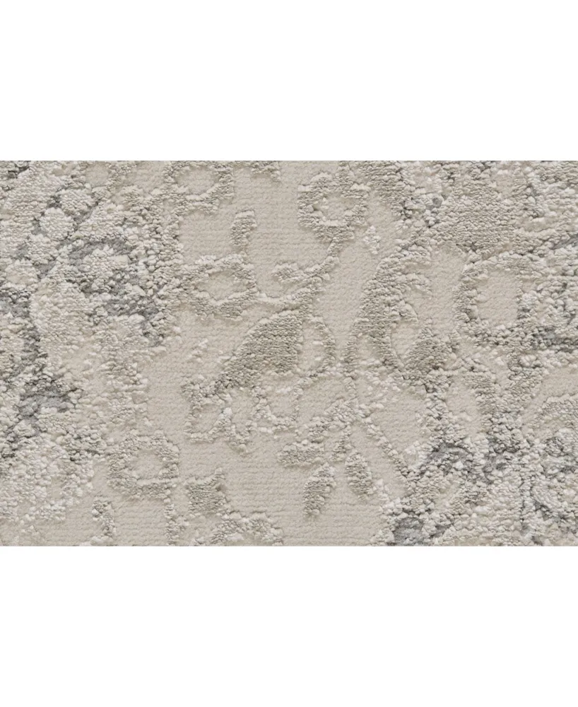 Feizy Prasad R3682 Silver 1'8" x 2'10" Area Rug