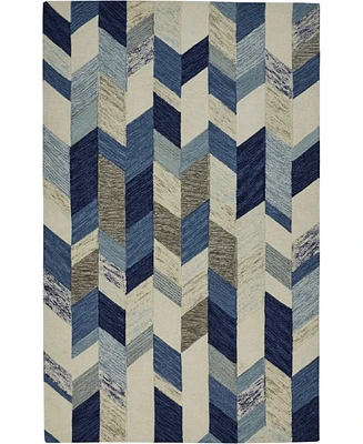 Feizy Arazad R8446 Blue and Ivory 5' x 8' Area Rug