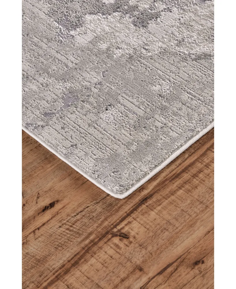 Feizy Prasad R3970 Gray 5' x 8' Area Rug