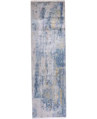 Feizy Cadiz R3890 Blue 3'1" x 10' Runner Rug