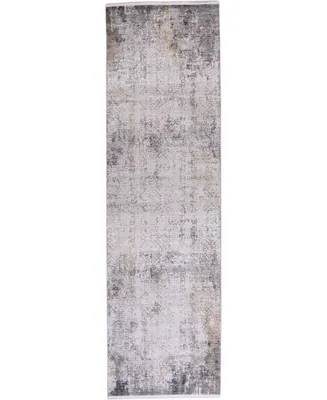 Feizy Cadiz R3892 Gray 3'1" x 10' Runner Rug