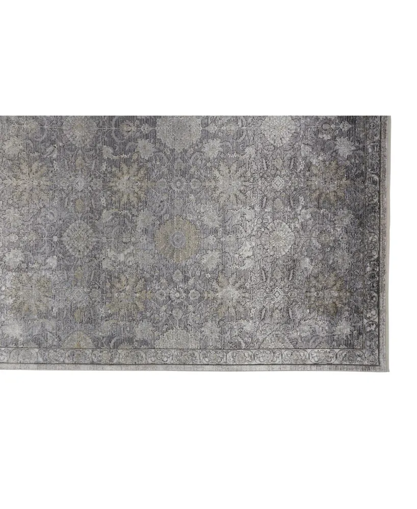 Feizy Sarrant R3963 Charcoal 5' x 7'2" Area Rug