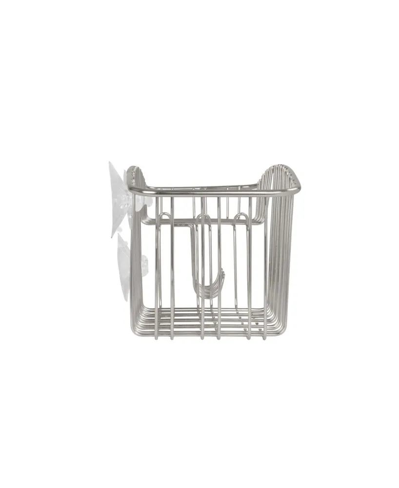 Spectrum Contempo Suction Shower Basket with Hooks