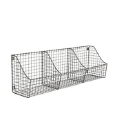 Spectrum Diversified Wall Mount Triple Storage Wire Basket