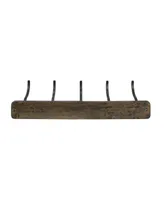 Spectrum Richmond Wall Mount 5-Hook Wood Rack