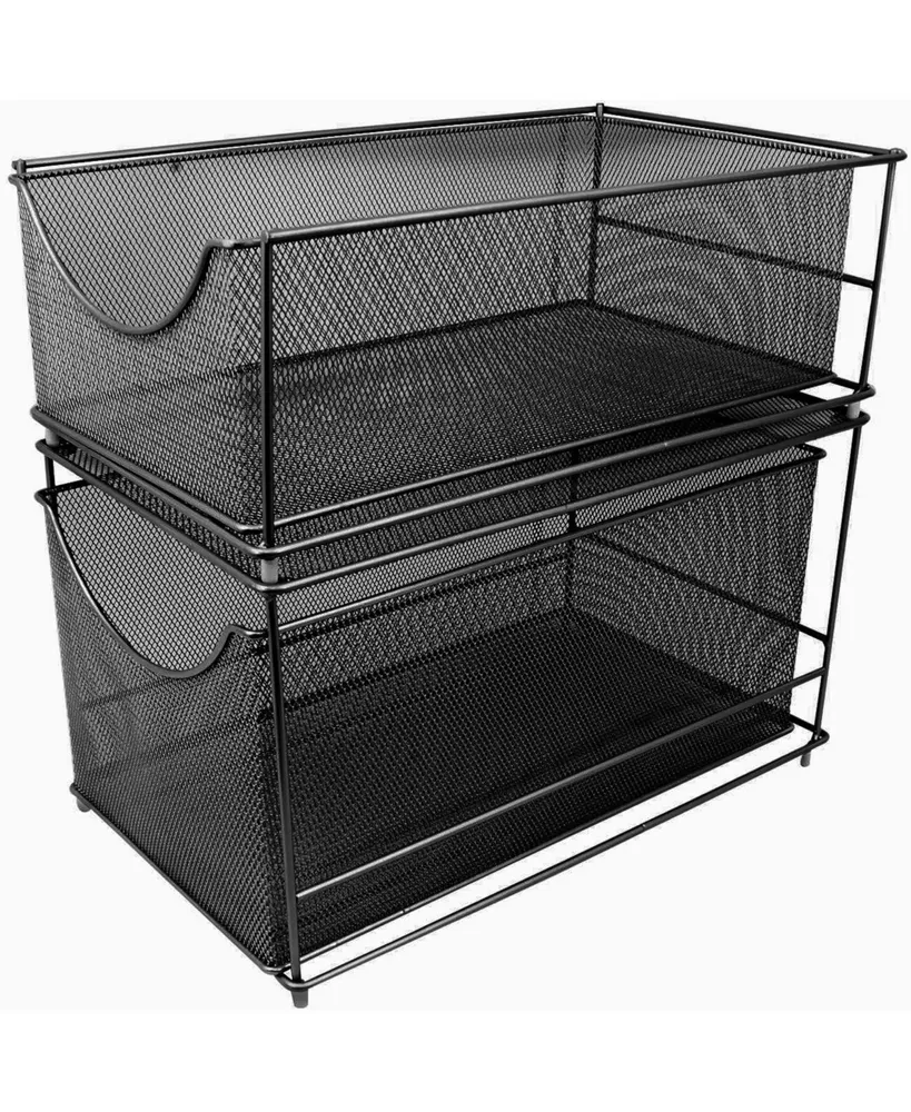 Sorbus Mesh Cabinet Organizer Set with Pull Out Drawers