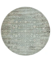 Closeout! Km Home Silvano Sil-01 Green 5'3" x 5'3" Round Rug