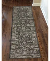 Km Home Silvano Sil- Brown 2'2" x 7'7" Runner Rug