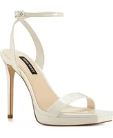 Nine West Women's Zadie Square Toe Stiletto Heel Dress Sandals
