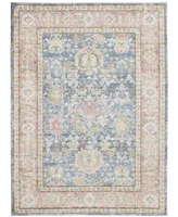 Amer Rugs Century Cen-15 Navy/ Pink 2'6" x 8' Runner Rug