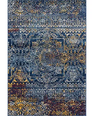 Amer Rugs Manhattan Man-42 Teal/ Blue 5'3" x 7'6" Area Rug