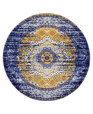 Amer Rugs Manhattan Man-34 Navy 6'6" Round Rug