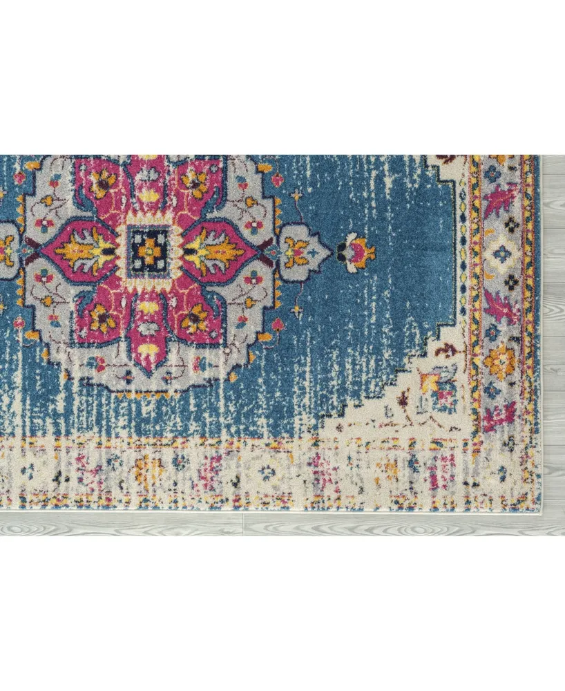 Amer Rugs Manhattan Man-15 Turquoise 7'6" x 9'6" Area Rug