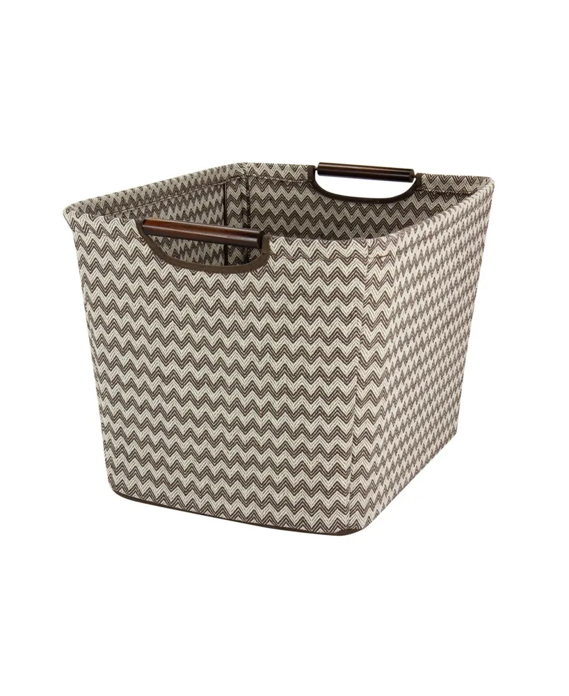 Sturdy Decorative Storage Bin with Tapered Sides