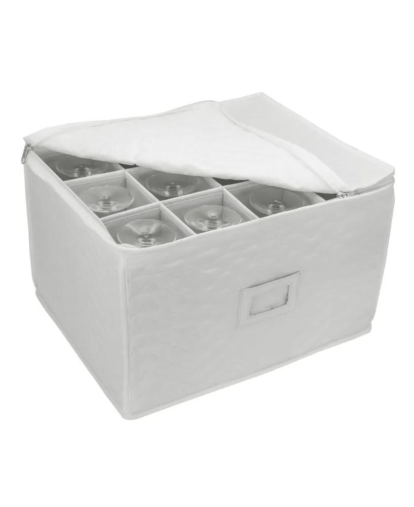 Sorbus Flatware Storage Chest with Clear Lid Gray