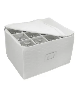 Sorbus Stemware Deluxe Quilted Microfiber Storage Chest