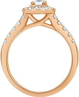 Diamond Halo Bridal Set (1 ct. t.w.) 14k White