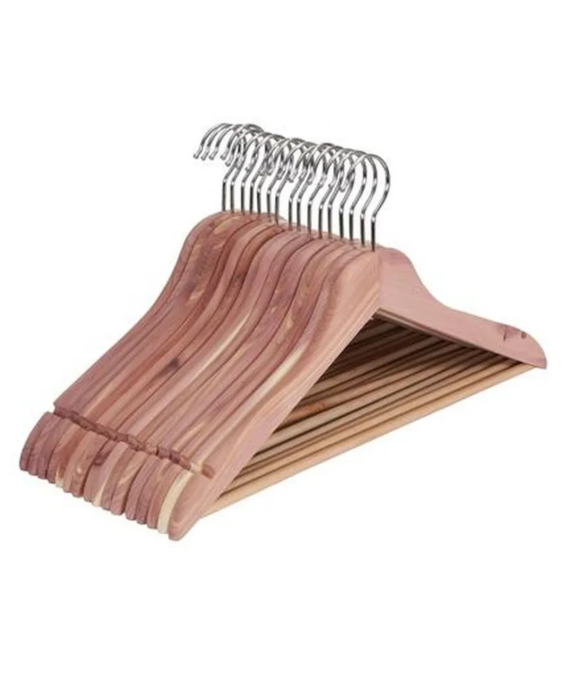 Slim Profile Cedar Hangers, Set of 16