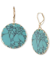 lonna & lilly Gold-Tone Colored Disc Drop Earrings