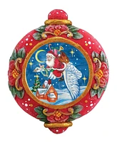 G.DeBrekht Hand Painted Scenic Ornament Christmas Goose