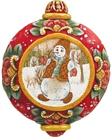 G.DeBrekht Hand Painted Playful Mr. Snowman Figurine