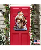 Designocracy by Dona Gelsinger Santa Little Friends Wall and Door Hanger