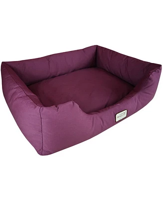 Armarkat Bolstered Dog Bed, Anti-Slip Pet Bed, Burgundy, X-Large