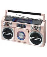 Studebaker SB2145RG 80's Retro Street Bluetooth Boombox with Fm Radio, Cd Player
