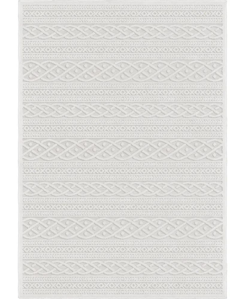 Closeout! Edgewater Living Bourne Jenna Neutral 5'2" x 7'6" Outdoor Area Rug