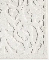 Closeout! Edgewater Living Bourne Blur Damask Neutral 5'2" x 7'6" Outdoor Area Rug