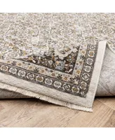 Jhb Designs Kumar Kum07 Ivory and Gray 5'3" x 7'6" Area Rug