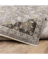Oriental Weavers Maharaja 91E Gray and Blue 2'3" x 7'6" Runner Rug