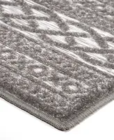 Closeout! Edgewater Living Bourne Jenna Silver 5'2" x 7'6" Outdoor Area Rug